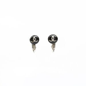 CHANEL 03C 2003 Mini Coco Mark Earrings in Black